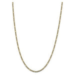 이미지를 갤러리 뷰어에 로드 , 14K Yellow Gold 3.2mm Pav√© Figaro Diamond Cut Bracelet Anklet Choker Necklace Chain
