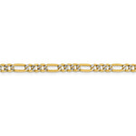 Load image into Gallery viewer, 14K Yellow Gold 3.9mm Pav√© Figaro Diamond Cut Bracelet Anklet Choker Necklace Chain
