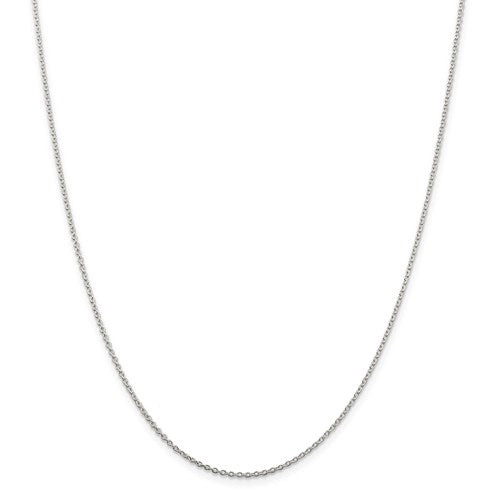 sterling silver rhodium plated 1.50mm cable necklace choker pendant chain
