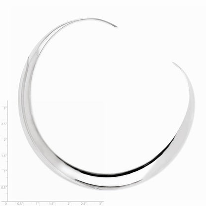 sterling silver 12mm neck collar choker necklace slip on