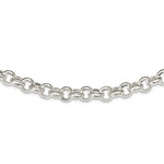 Load image into Gallery viewer, Sterling Silver 11mm Fancy Link Rolo Necklace Chain Spring Ring Clasp 18.5 inches
