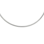 Kép betöltése a galériamegjelenítőbe: Sterling Silver Rhodium Plated 3mm Neck Collar Choker Necklace Slip On

