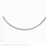 Carica l&#39;immagine nel visualizzatore di Gallery, Sterling Silver Rhodium Plated 4mm Neck Collar Choker Necklace Slip On
