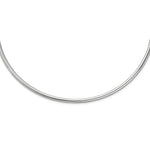 Carica l&#39;immagine nel visualizzatore di Gallery, Sterling Silver Rhodium Plated 4mm Neck Collar Choker Necklace Slip On

