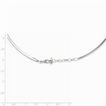 Load image into Gallery viewer, Sterling Silver Rhodium Plated 3mm Neck Collar Necklace 16 inch with Extender
