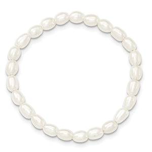 Freshwater Cultured Rice Pearl Stretch Bracelet