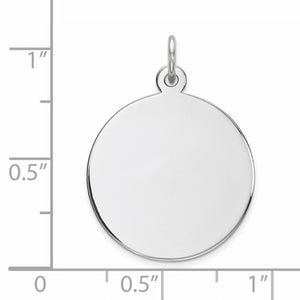 Sterling Silver 18mm Circle Round Disc Pendant Charm Personalized Engraved