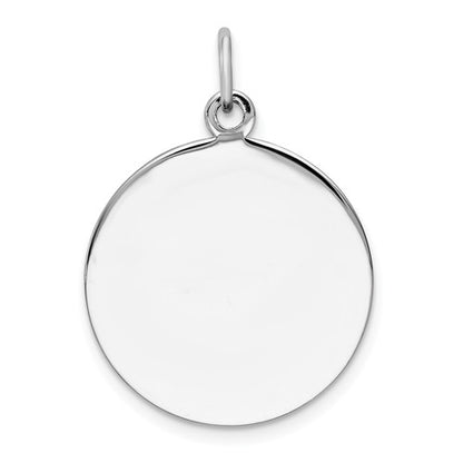 sterling silver 18mm circle round disc pendant charm personalized engraved