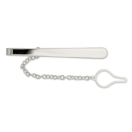 sterling silver engravable tie bar clip personalized engraved monogram