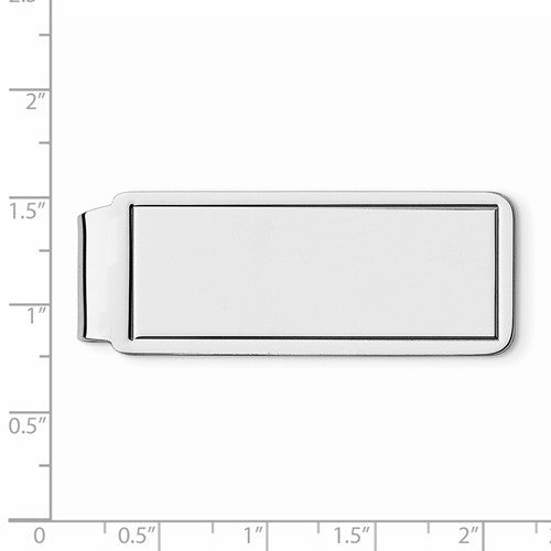 Engravable Solid Sterling Silver Money Clip Personalized Engraved Monogram JJ71 - BringJoyCollection
