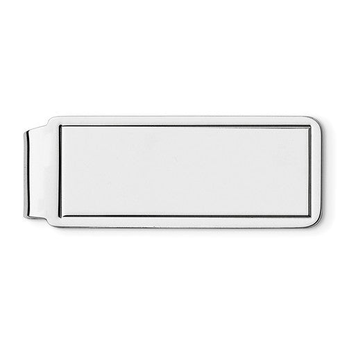 Engravable Solid Sterling Silver Money Clip Personalized Engraved Monogram JJ71 - BringJoyCollection