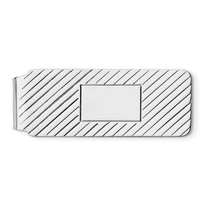 Engravable Solid Sterling Silver Money Clip Personalized Engraved Monogram JJ79 - BringJoyCollection