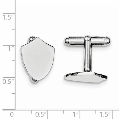sterling silver shield design cufflinks cuff links engraved personalized monogram