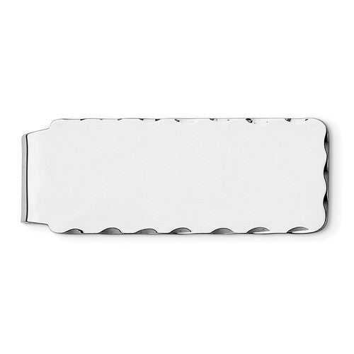 Engravable Solid Sterling Silver Money Clip Personalized Engraved Monogram JJ75 - BringJoyCollection