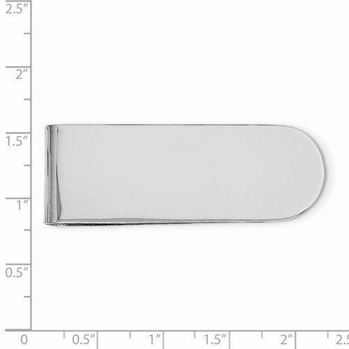 Engravable Solid Sterling Silver Money Clip Personalized Engraved Monogram JJ618 - BringJoyCollection