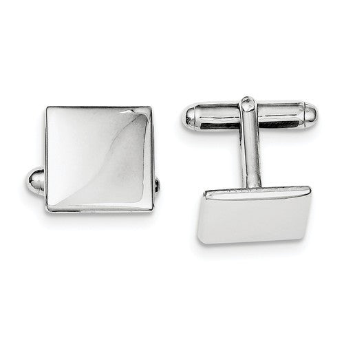 sterling silver square cufflinks cuff links engraved personalized monogram