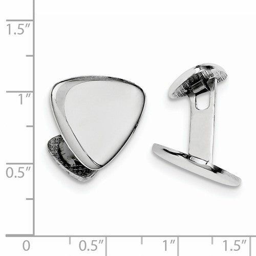 sterling silver triangle cufflinks cuff links engraved personalized monogram