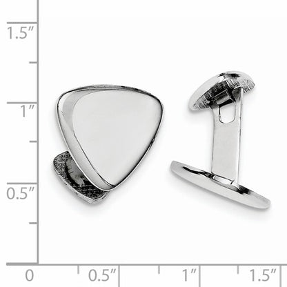 sterling silver triangle cufflinks cuff links engraved personalized monogram