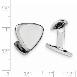 Sterling Silver Triangle Cufflinks Cuff Links Engraved Personalized Monogram - BringJoyCollection