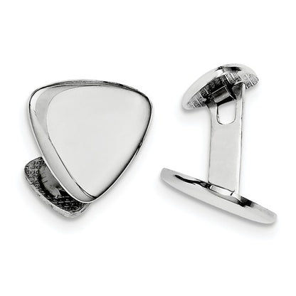 sterling silver triangle cufflinks cuff links engraved personalized monogram