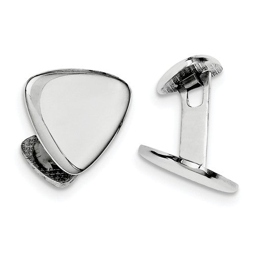 sterling silver triangle cufflinks cuff links engraved personalized monogram