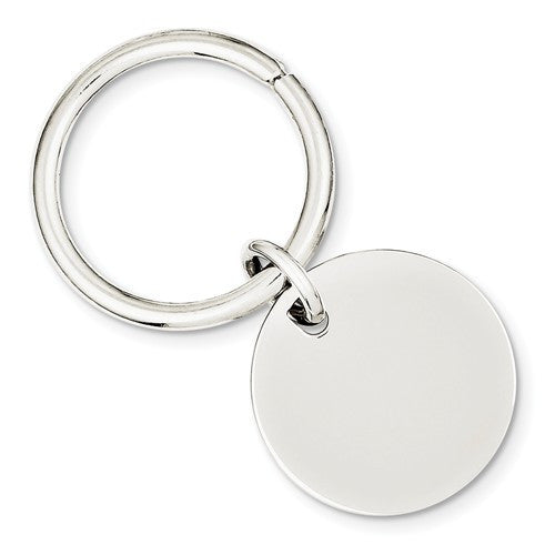 engravable silver key holder ring keychain personalized engraved monogram