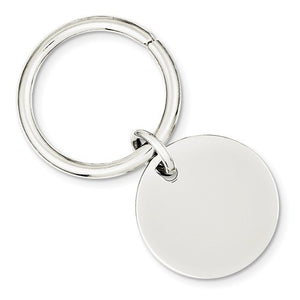 Engravable Silver Key Holder Ring Keychain Personalized Engraved Monogram - BringJoyCollection