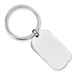Carica l&#39;immagine nel visualizzatore di Gallery, Engravable Silver Dog Tag Key Holder Ring Keychain Personalized Engraved Monogram - BringJoyCollection
