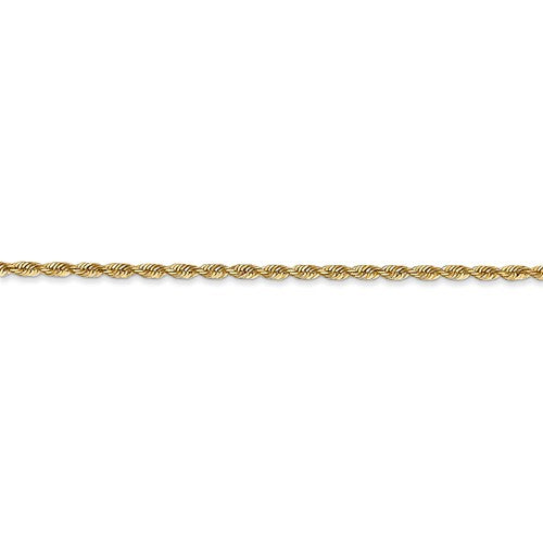 14k yellow gold 1.85mm diamond cut quadruple rope bracelet anklet necklace chain