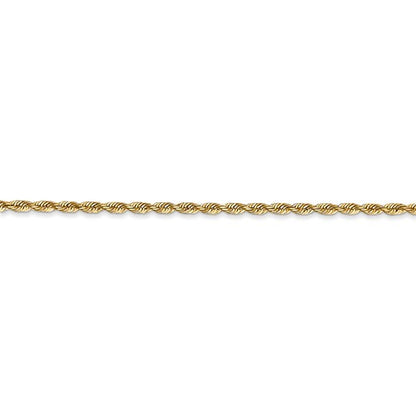 14k yellow gold 1.85mm diamond cut quadruple rope bracelet anklet necklace chain