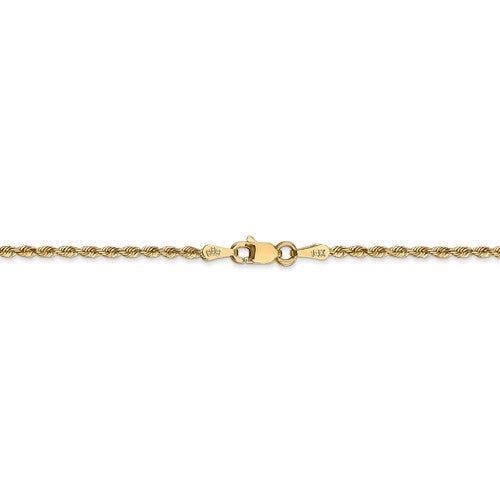14k yellow gold 1.85mm diamond cut quadruple rope bracelet anklet necklace chain
