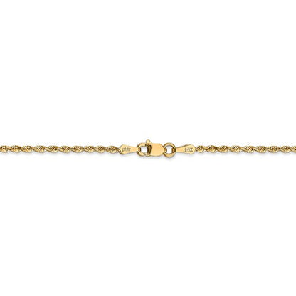 14k yellow gold 1.85mm diamond cut quadruple rope bracelet anklet necklace chain