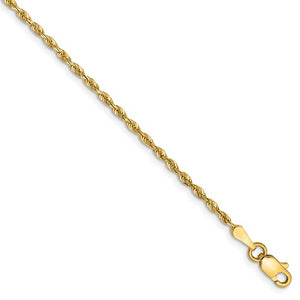 14k Yellow Gold 1.85mm Diamond Cut Quadruple Rope Bracelet Anklet Necklace Chain
