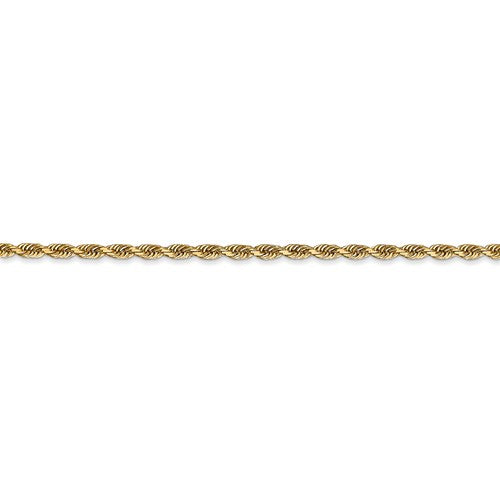 14k yellow gold 2.25mm diamond cut quadruple rope bracelet anklet necklace chain