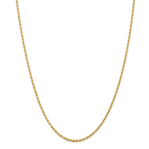 14k Yellow Gold 2.25mm Diamond Cut Quadruple Rope Bracelet Anklet Necklace Chain