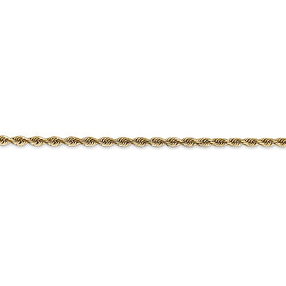 14k yellow gold 2.75mm diamond cut quadruple rope bracelet anklet necklace chain