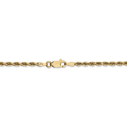 14k yellow gold 2.75mm diamond cut quadruple rope bracelet anklet necklace chain