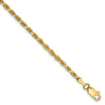 Load image into Gallery viewer, 14k Yellow Gold 2.75mm Diamond Cut Quadruple Rope Bracelet Anklet Necklace Chain
