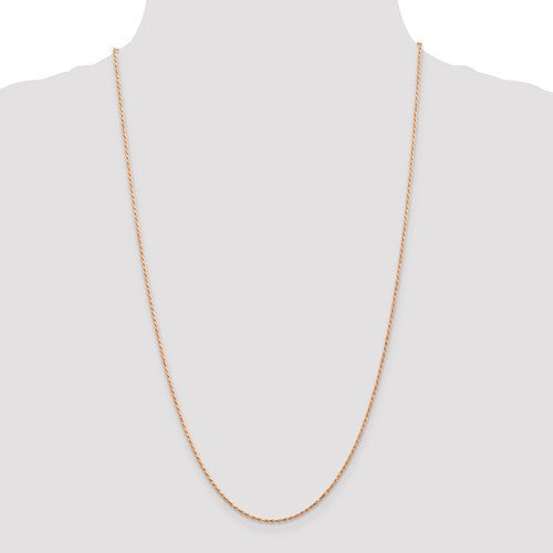 14k rose gold 1.5mm rope bracelet anklet necklace pendant chain