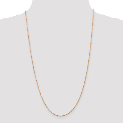 14k rose gold 1.5mm rope bracelet anklet necklace pendant chain