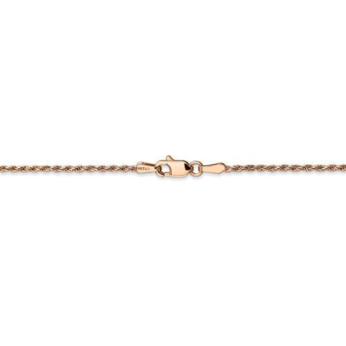 14k Rose Gold 1.5mm Rope Bracelet Anklet Necklace Pendant Chain I109 - BringJoyCollection