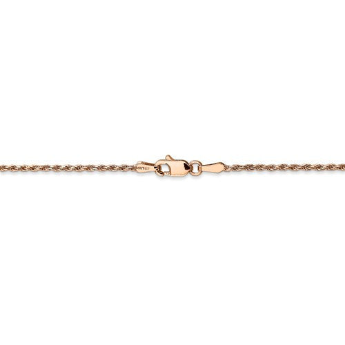 14k rose gold 1.5mm rope bracelet anklet necklace pendant chain