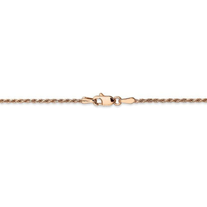 14k rose gold 1.5mm rope bracelet anklet necklace pendant chain