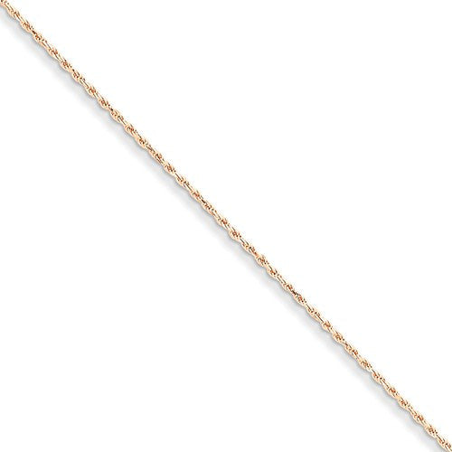 14k rose gold 1.5mm rope bracelet anklet necklace pendant chain