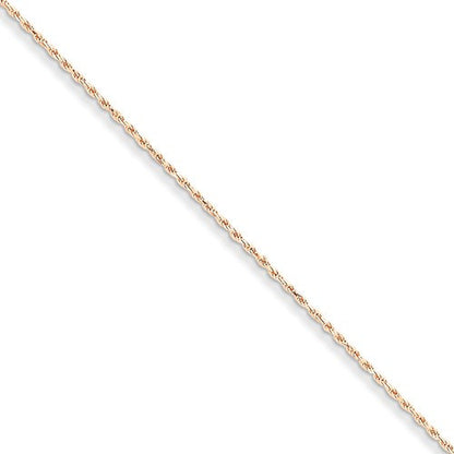 14k rose gold 1.5mm rope bracelet anklet necklace pendant chain