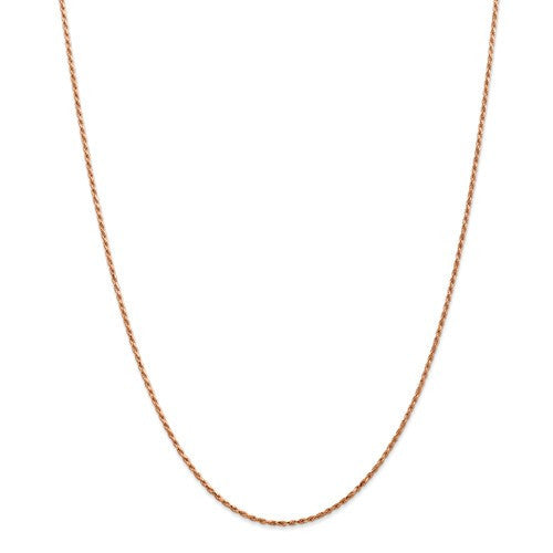 14k Rose Gold 1.5mm Rope Bracelet Anklet Necklace Pendant Chain I109 - BringJoyCollection