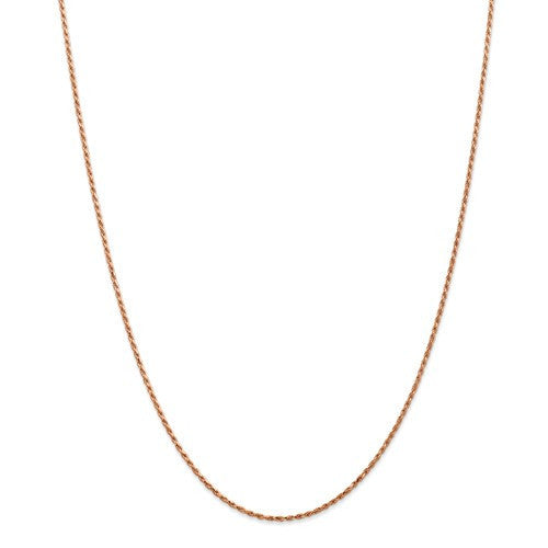 14k rose gold 1.5mm rope bracelet anklet necklace pendant chain
