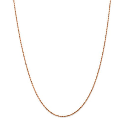 14k rose gold 1.5mm rope bracelet anklet necklace pendant chain