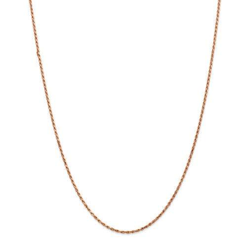 14k Rose Gold 1.8mm Rope Bracelet Anklet Necklace Pendant Choker Chain