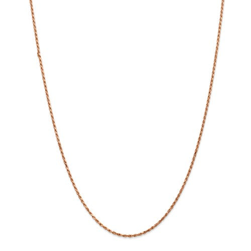 14k rose gold 1.8mm rope bracelet anklet necklace pendant choker chain